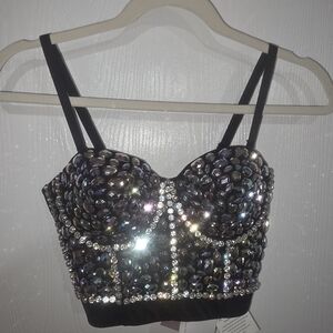 Black Sequin Bralette